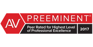 AV Preeminent 2017: Martindale-Hubbell Peer Rated for Highest Level of Professional Excellence.